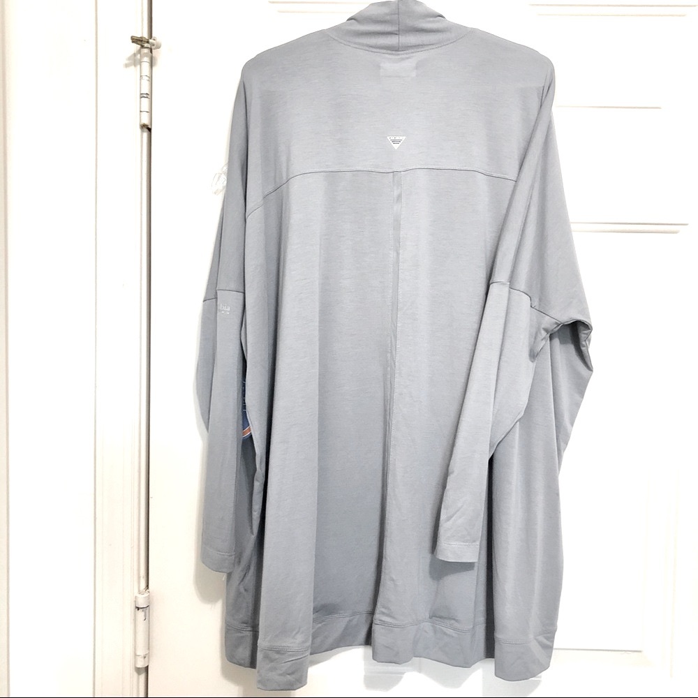 Columbia Sportswear Gray Long Sleeves Open Front Knit Cover Up Wrap - Picture 2 of 13
